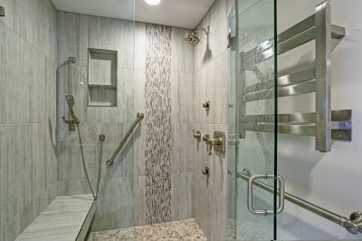 Custom Shower with Tile Accents
